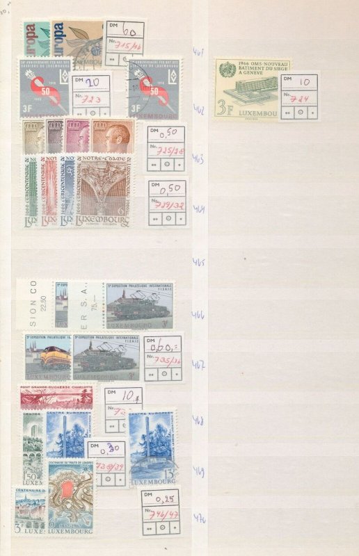 Luxembourg 1950s/70s M&U (Apx 250 Items) Welfare Trains ZK1725