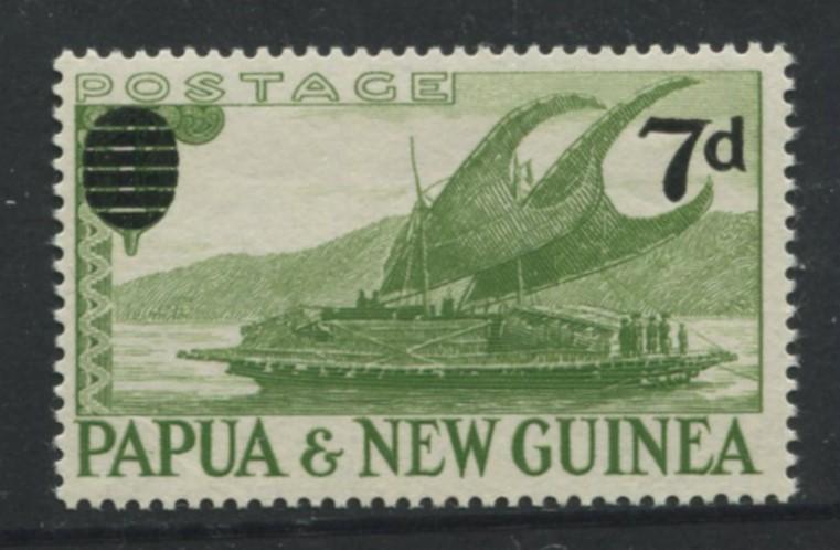 Papua New Guinea.- Scott 138 - Overprint Issue -1957 - MNH -Single 7p Stamp