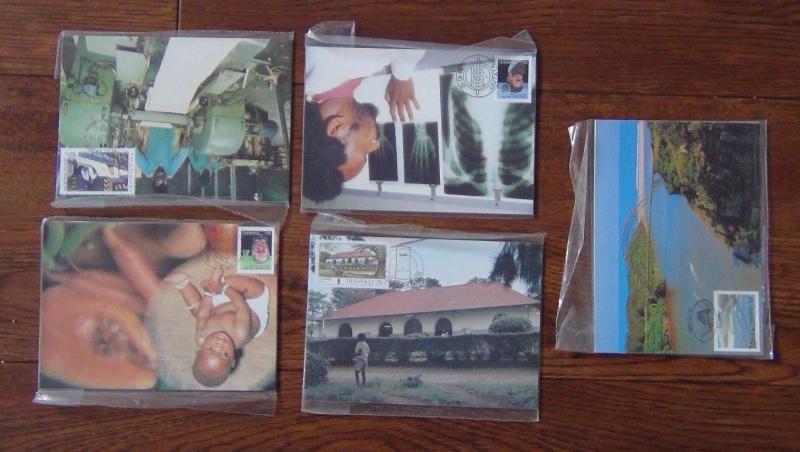 Transkei 1984 1985 Postcards Medicine Match Industry Post Offices Bridges etc