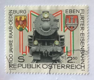 Austria 1979 Scott 1139 used - 2.50s,  Raab-Ödenburg-Ebenfurter Railway