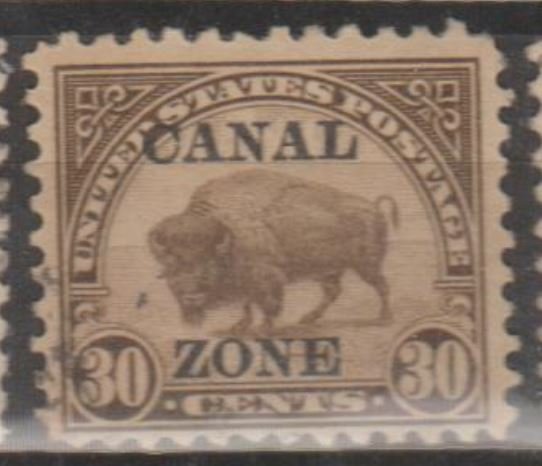 U.S. Canal Zone Scott #79 American Bison - Possession Stamp - Used Single