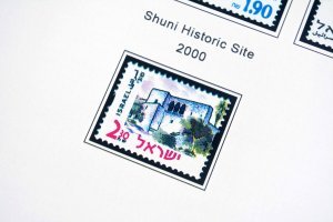 COLOR PRINTED ISRAEL 2000-2010 STAMP ALBUM PAGES (68 illustrated pages)