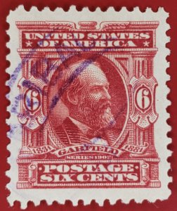 United States, Scott #305, XF used, huge margins, small tear center right