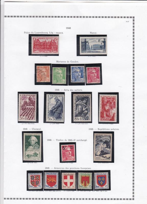 france 1948 stamps page ref 19816