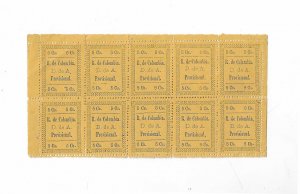 Colombia (Antioquia)  Sc #85  5cts in sheetlet of 10 HR FVF
