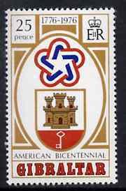 GIBRALTAR - 1976 - American Revol. Bicent - Perf Single Stamp-Mint Never Hinged
