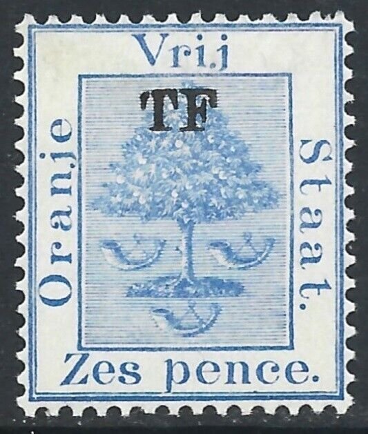 Orange Free State 1898-99 TELEGRAPH 6d Ultramarine Fine H Hiscocks #38-