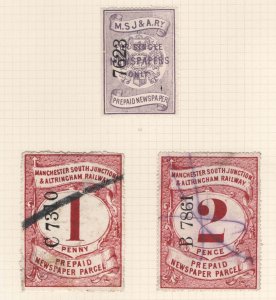 GB - Railway Manchester South Junction & Altrincham Railway 1d, 2d Newspaper P