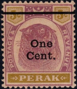 ✔️ MALAYA PERAK 1900 - OVERPRINT ON TIGER -  SC. 64 ** MNH $3.00++ [ST0008]
