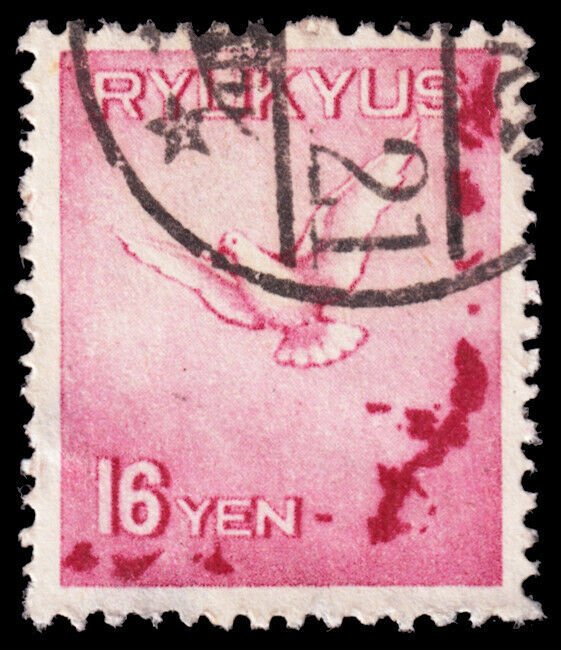 Ryukyu Islands Scott C3 (1950) Used F-VF, CV $9.00 C 