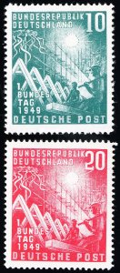 Germany Stamps # 665-66 MNH XF Scott Value $80.00