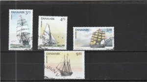 Denmark  Scott#  986-989  Used  (1993 Training Ships)