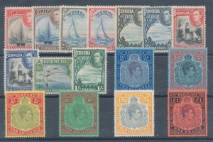 1938-53 BERMUDA , Giorgio VI , N. 110/121 Stanley Gibbons , MLH*