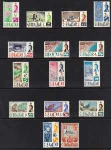 GIBRALTAR 1950-1966 COLL. OF 77 MINT NH INCOMPLETE SETS INC. SG 160-173, 200-213