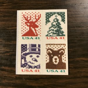 US SCOTT 4207-10- 41¢ Christmas - Booklet Pane of 4 (4) - MNH - 2011 SSCV $3.40