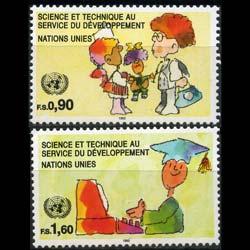 UN-GENEVA 1992 - Scott# 222-3 Science Set of 2 NH