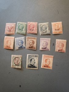 Stamps Rhodes Scott #1-13 hinged