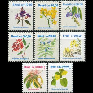 BRAZIL 1990 - Scott# 2262-70 Flora 10-2000cr NH