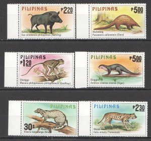 Oz0361 1979 Philippines Wild Animals Fauna 1Set Mnh