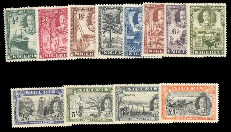 Nigeria 38-49, $286.70, 1936 George V, complete set, hinged