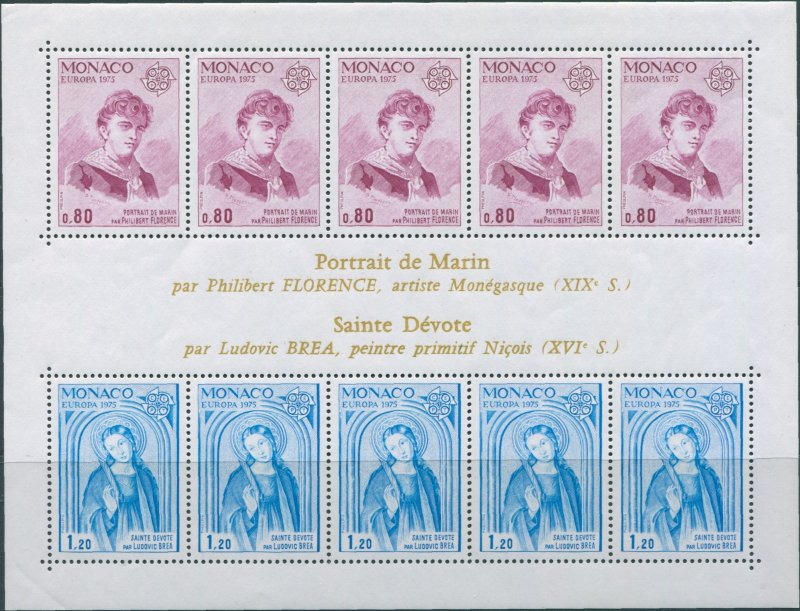 Monaco 1975 SG1188 Europa MS MNH