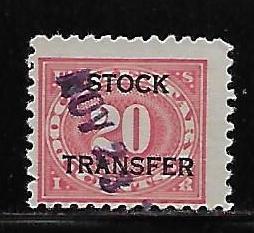 United States RD28 20c Stock Transfer single Used