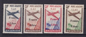 Reunion Scott C14-C17, 1943 France Libre O/P air mails, VF MH
