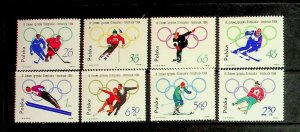 POLAND Sc 1198-1205 NH ISSUE OF 1964 - OLYMPICS