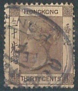 70392e - HONG KONG - STAMPS: Stanley Gibbons # 61 - USED on paper stand-