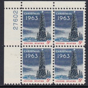 1240 Christmas Plate Block MNH
