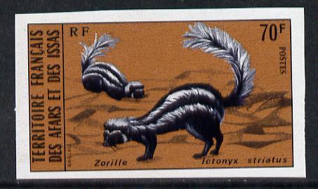 French Afars & Issas 1975 Wild Animals 70f (Zorilla) ...