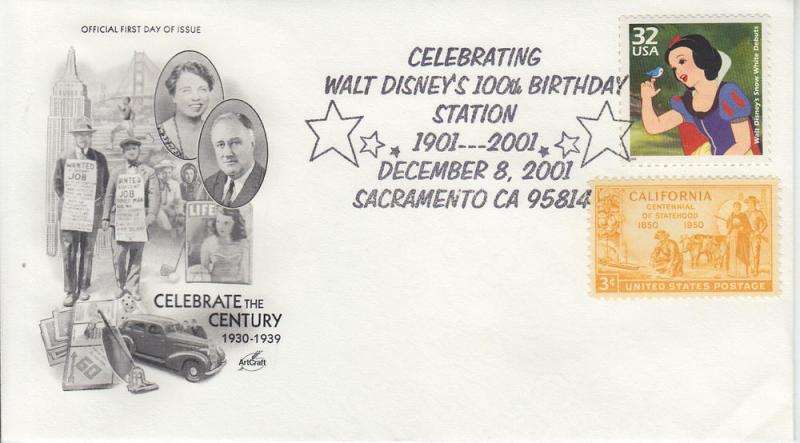 2001 Walt Disney CtC 1930s (3185h) Artcraft Pictorial