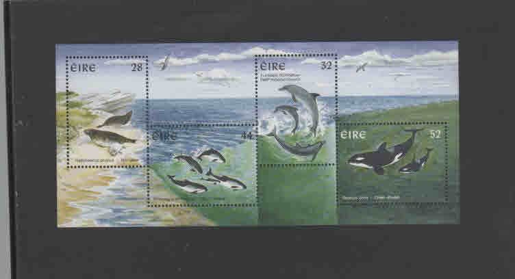 IRELAND #1052a  1987  MARINE MAMMALS    MINT  VF NH  O.G  S/S