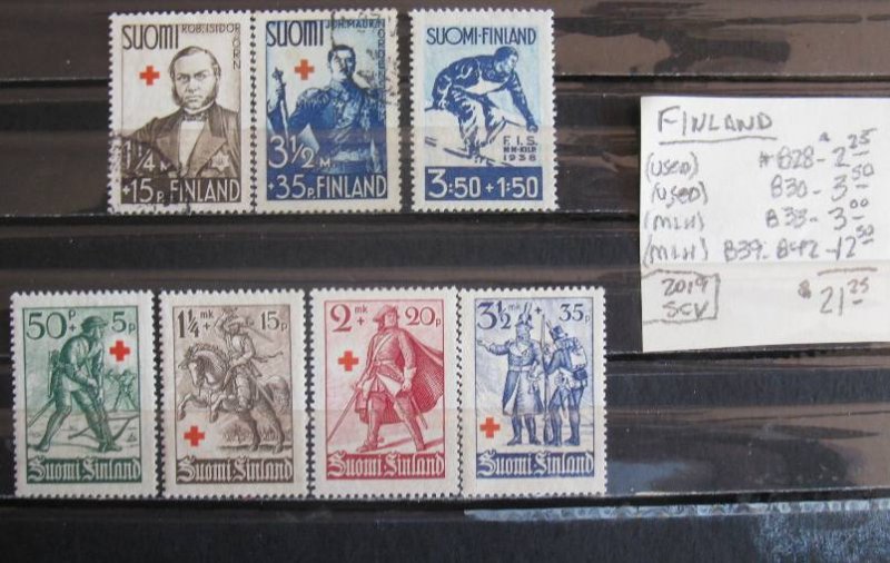 Finland Semi-Postal Selection- SCV=$21.25