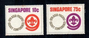 Singapore #210-211  Mint  Scott $2.65