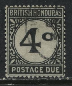 British Honduras 1923 Postage Due 4 cents black used