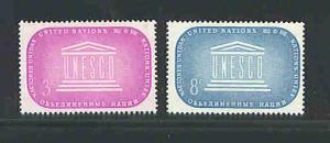 UN New York issue Sc. # 33-34 f-vf mnh complete set 