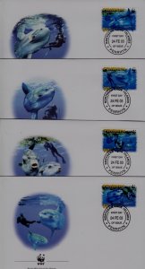 Penrhyn 462-65 FDC WWF-03/Fishes