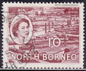 North Borneo 267 USED 1954 Logging