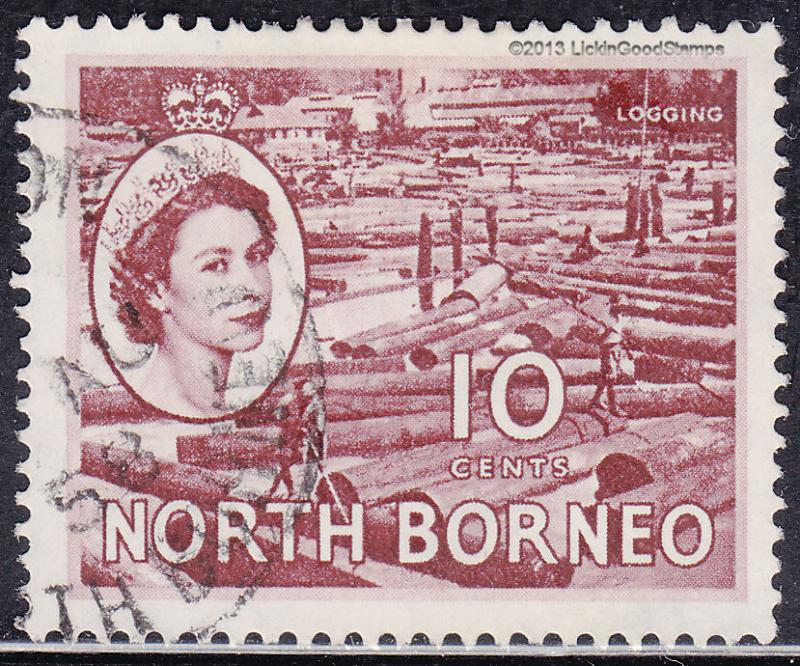 North Borneo 267 USED 1954 Logging