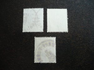 Stamps - Belgium - Scott# 202, 205-206 - Used Part Set of 3 Stamps