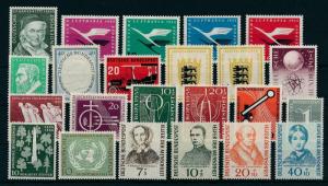 West Germany Bundespost 1955 Complete Year Set  MNH