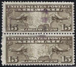 U.S. C8 Vertical Pair Used; SCV $5.00