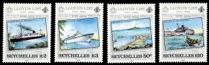 SEYCHELLES 538-41 VF+/MNH 1984 Lloyd's List - Ships - P.O. Fresh - COMPLETE SET