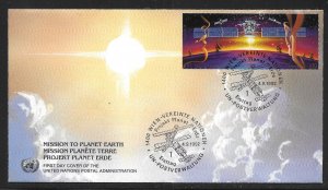 UN Vienna 134a Mission to Planet Earth FDC Geneva Cachet