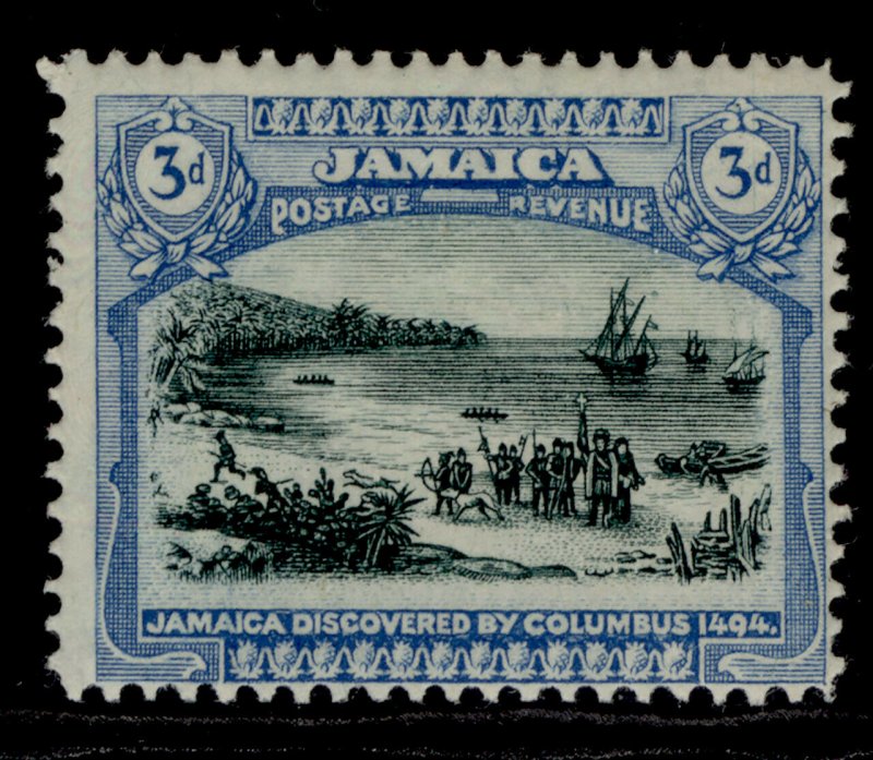 JAMAICA GV SG83, 3d myrtle-green and blue, LH MINT.