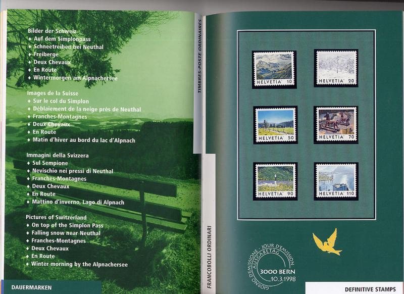 Switzerland official yearbook 1998 of the Swiss PTT