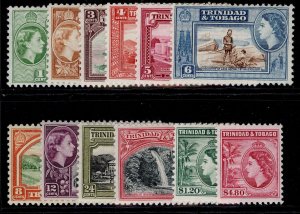 TRINIDAD & TOBAGO QEII SG267-278, 1953-59 complete set, LH MINT. Cat £48.