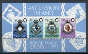 Ascension Is 1972 Naval Ships Arms MS MLH