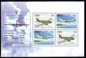 $1 World MNH Stamps (1115), Ireland #1202 MNH, Aviation, Blk of 4, 2 values x2